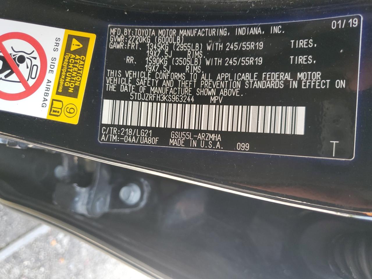 TOYOTA HIGHLANDER SE