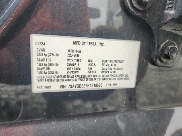 2024 TESLA MODEL Y - 7SAYGDEE7RA310526