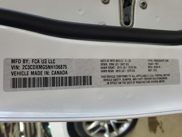 2022 DODGE CHARGER GT 2C3CDXMG5NH136875