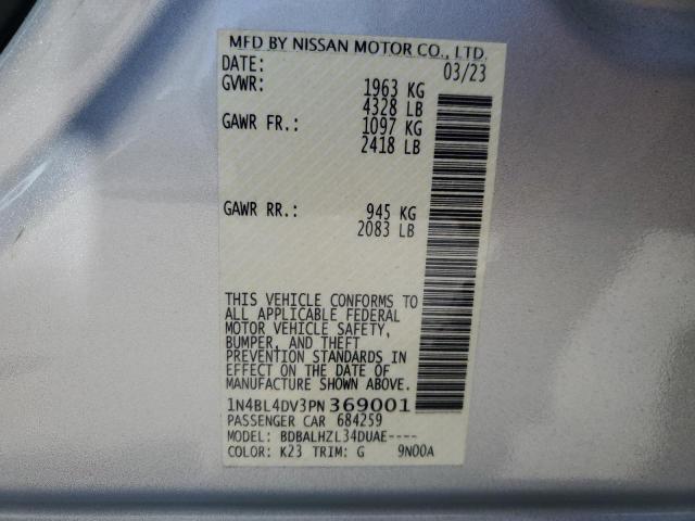 2023 NISSAN ALTIMA SV 1N4BL4DV3PN369001