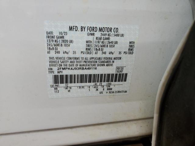 2024 FORD EDGE SEL - 2FMPK4J93RBA49116