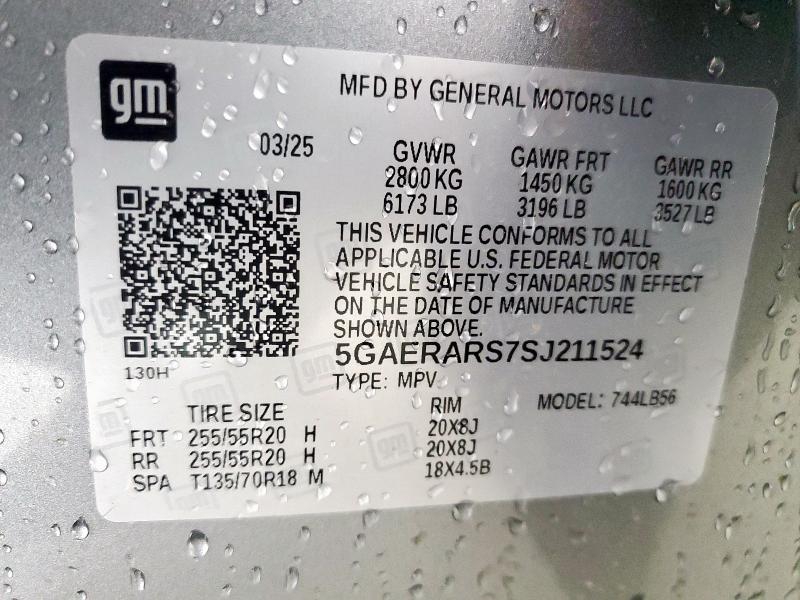 2025 BUICK ENCLAVE PR 5GAERARS7SJ211524