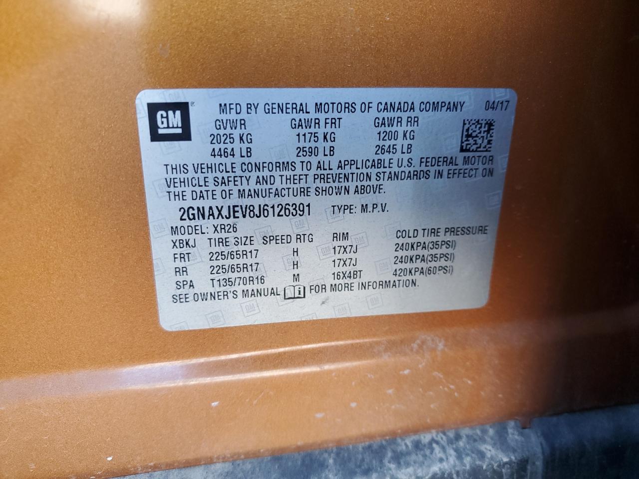 CHEVROLET EQUINOX LT