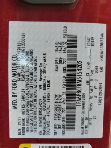2021 FORD MUSTANG GT 1FA6P8CF8M5154202