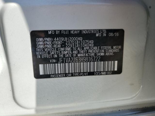 2017 SUBARU WRX STI LI JF1VA2Z63H9816722
