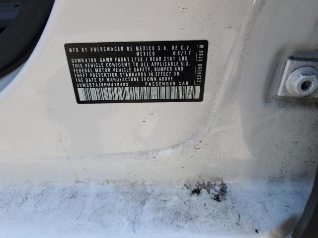 2017 VOLKSWAGEN JETTA S 3VW2B7AJ0HM410483