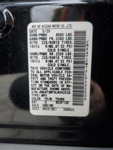 2020 NISSAN ROGUE S JN8AT2MT0LW042539