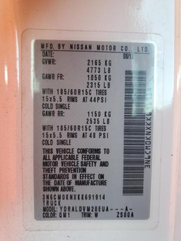 2019 NISSAN NV200 2.5S 3N6CM0KNXKK691914