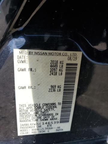 2020 NISSAN ALTIMA PLA 1N4BL4FW2LC146539