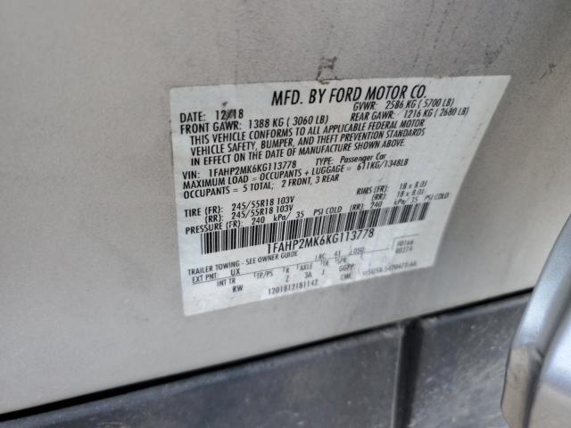 2019 FORD TAURUS POL 1FAHP2MK6KG113778