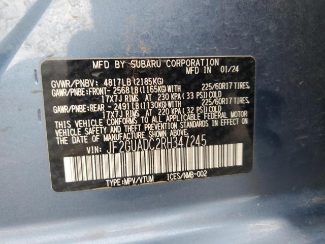 2024 SUBARU CROSSTREK JF2GUADC2RH347245