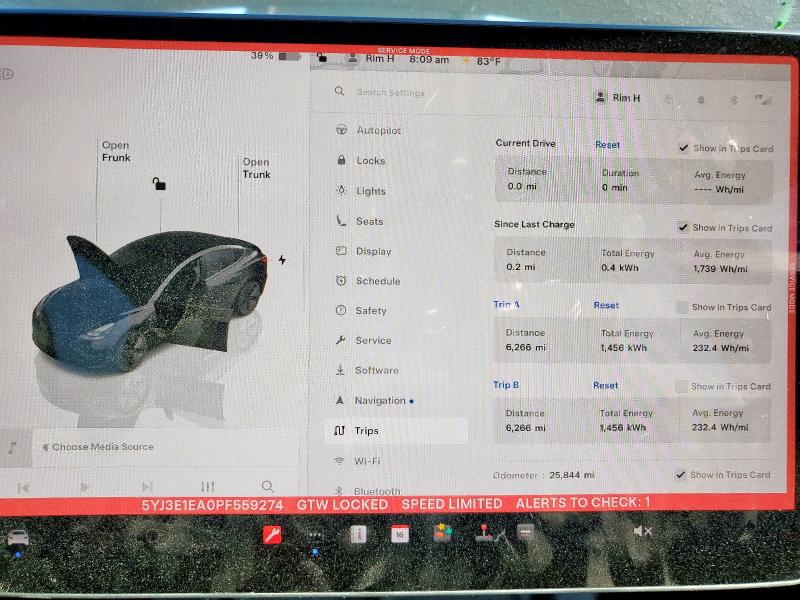2023 TESLA MODEL 3 5YJ3E1EA0PF559274