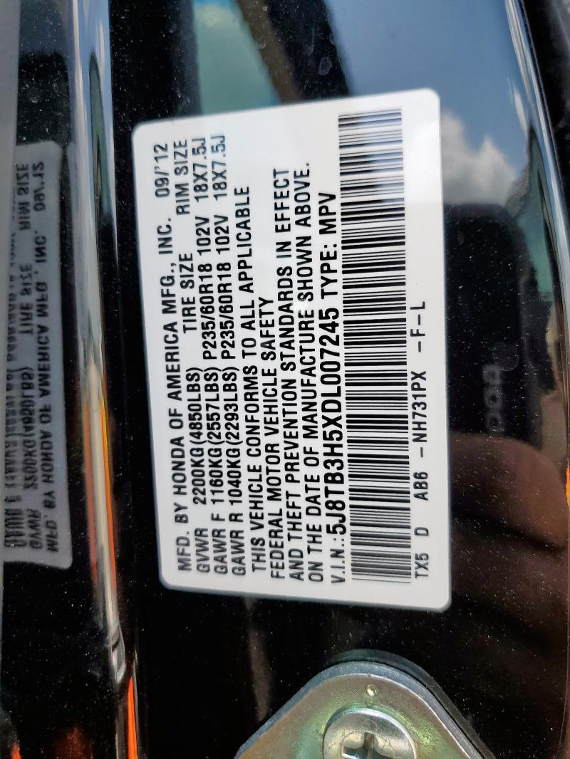 2013 ACURA RDX TECHNO - 5J8TB3H5XDL007245