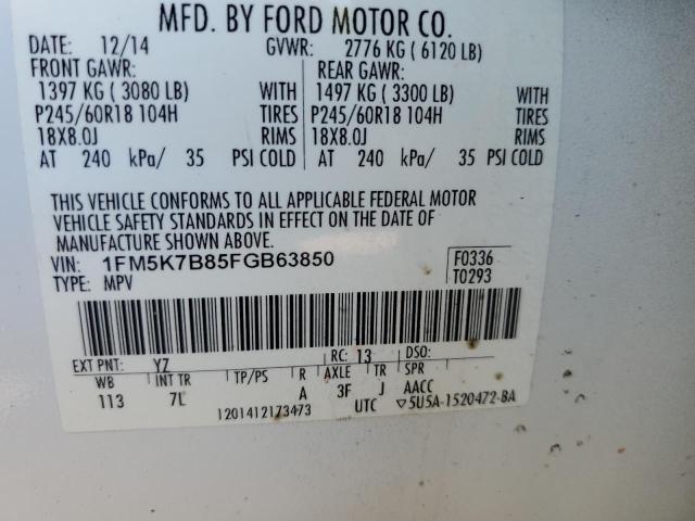 2015 FORD EXPLORER 1FM5K7B85FGB63850