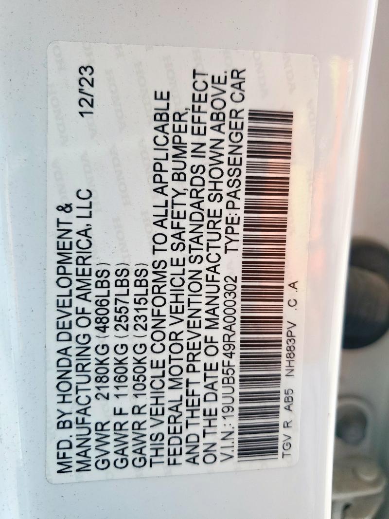 2024 ACURA TLX TECHNO 19UUB5F49RA000302