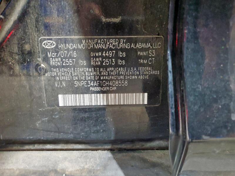 2016 HYUNDAI SONATA SPO 5NPE34AF1GH408558
