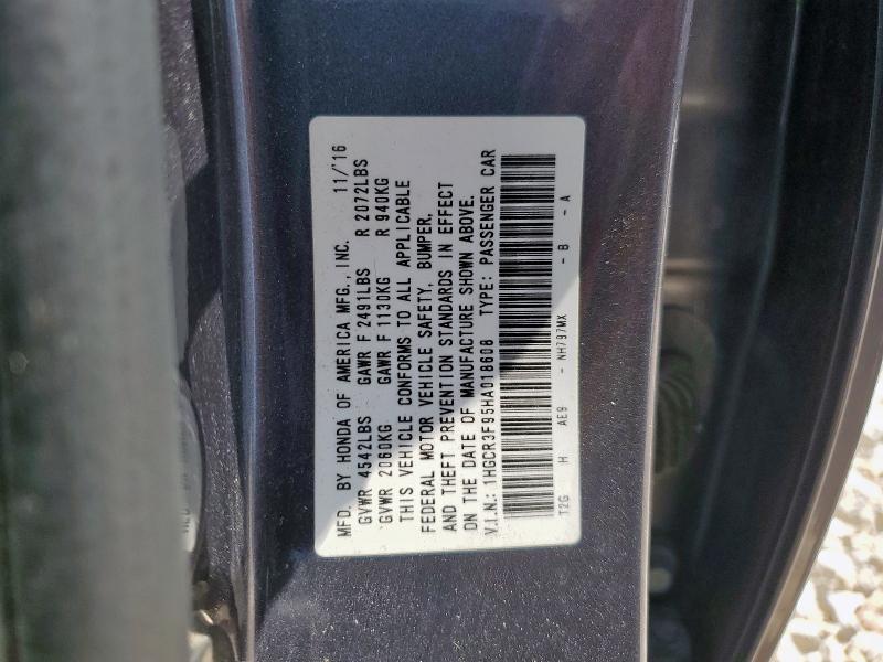 2017 HONDA ACCORD TOURING 1HGCR3F95HA018608