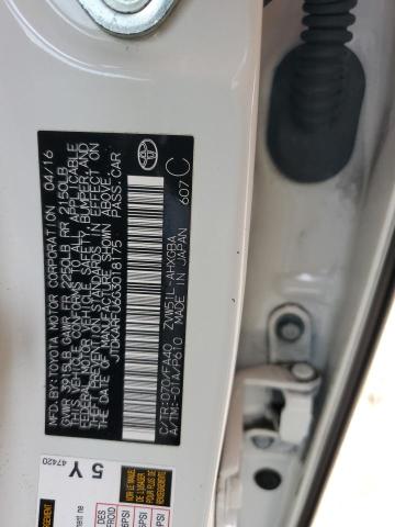 2016 TOYOTA PRIUS JTDKARFU6G3018175