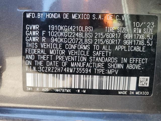 2024 HONDA HR-V EXL 3CZRZ2H74RM735594
