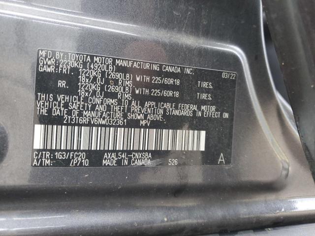 2022 TOYOTA RAV4 SE - 2T3T6RFV6NW032361