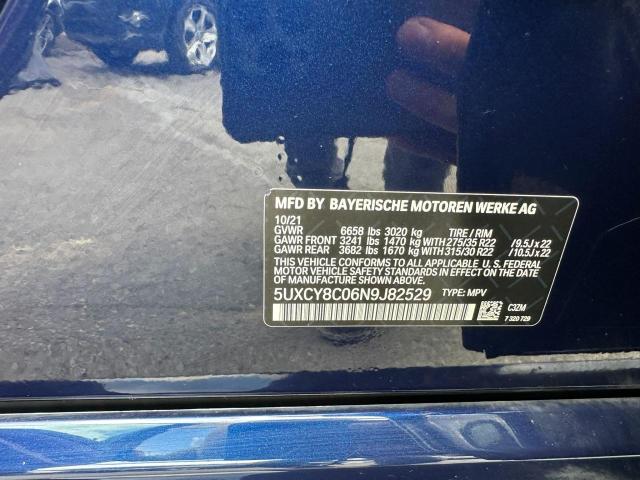 2022 BMW X6 M50I 5UXCY8C06N9J82529
