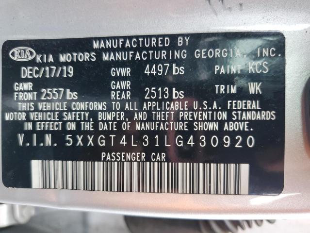 2020 KIA OPTIMA LX 5XXGT4L31LG430920
