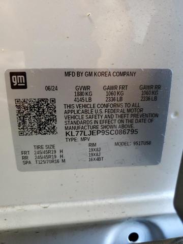 2025 CHEVROLET TRAX 2RS KL77LJEP9SC086795