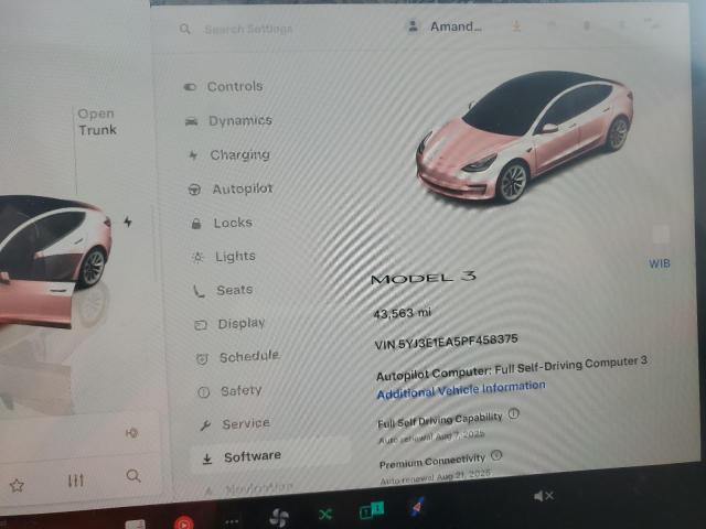 2023 TESLA MODEL 3 5YJ3E1EA5PF458375
