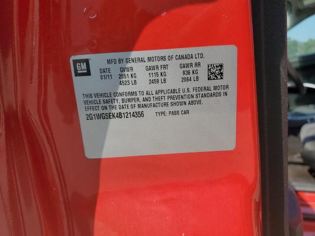 2011 CHEVROLET IMPALA LT - 2G1WG5EK4B1214356