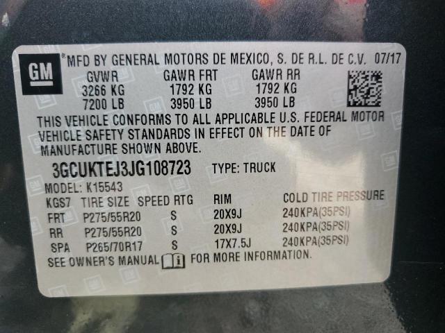 2018 CHEVROLET SILVERADO - 3GCUKTEJ3JG108723