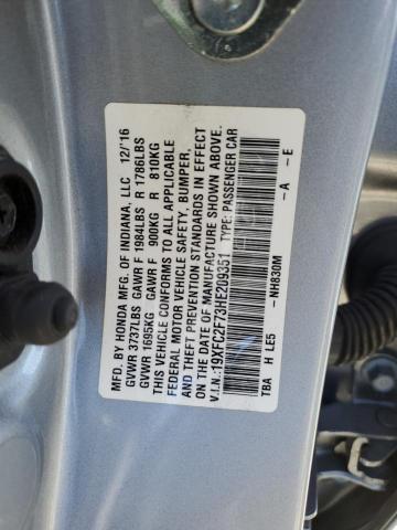 2017 HONDA CIVIC EX 19XFC2F73HE209351