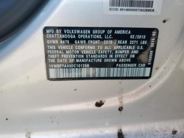 2013 VOLKSWAGEN PASSAT SE - 1VWBP7A33DC101296