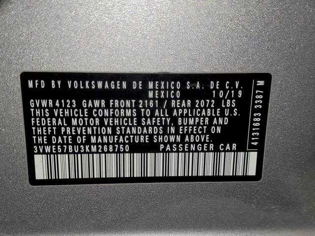 2019 VOLKSWAGEN JETTA SEL - 3VWE57BU3KM268750