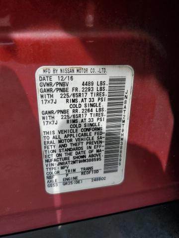 2017 NISSAN ROGUE S JN8AT2MT9HW388595