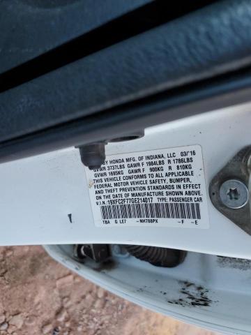 2016 HONDA CIVIC EX 19XFC2F77GE214017