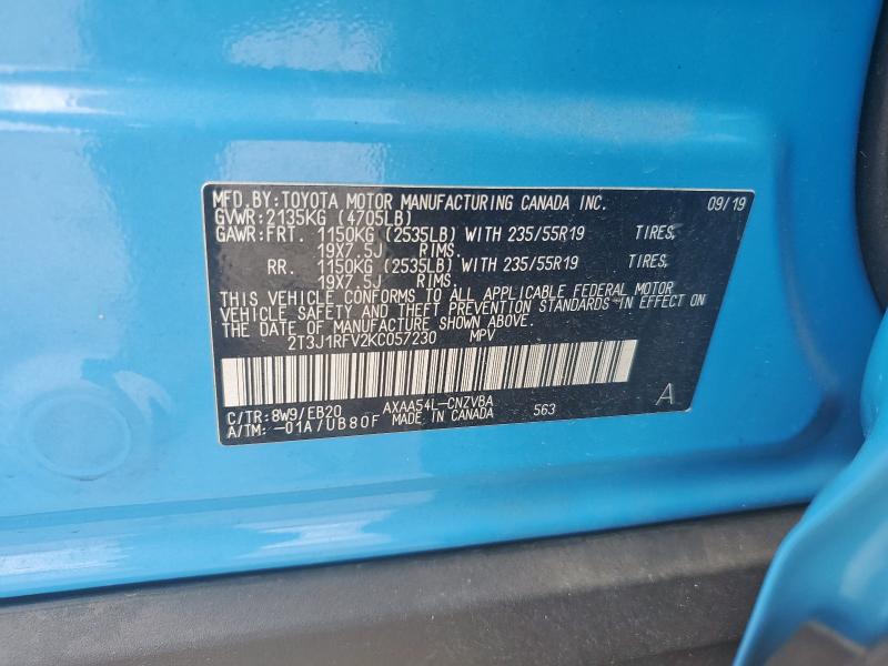 2019 TOYOTA RAV4 ADVEN 2T3J1RFV2KC057230