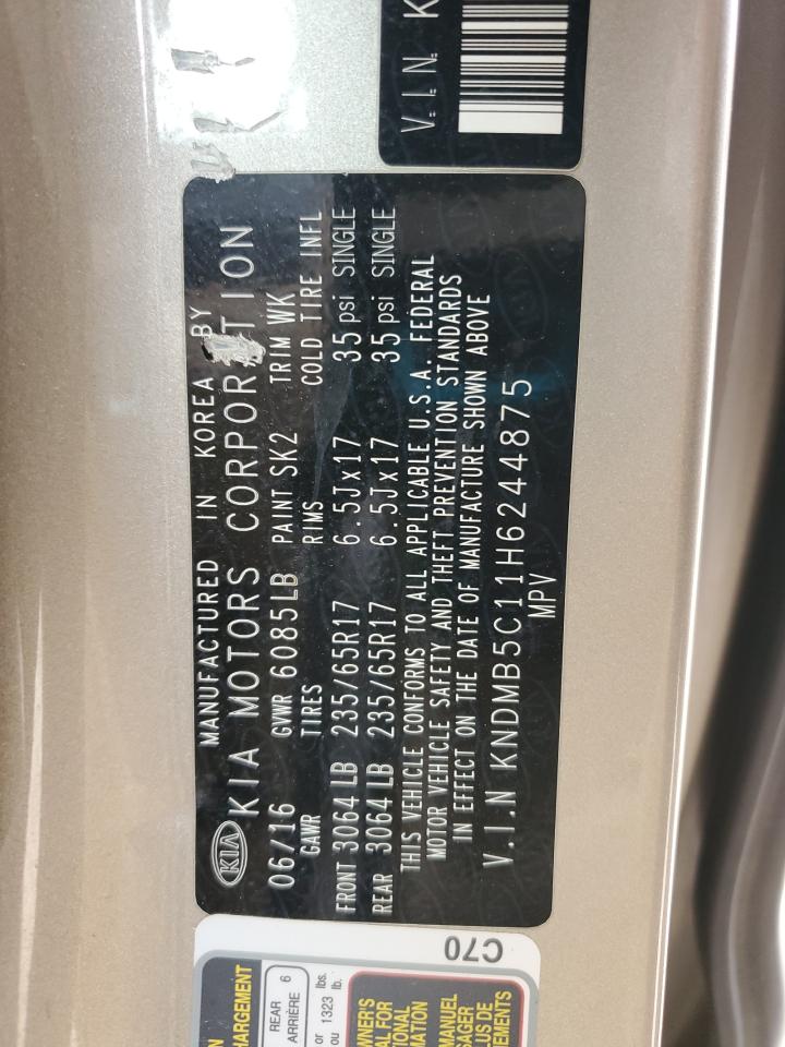 Lot #3248494534 2017 KIA SEDONA LX