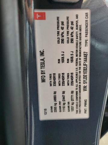 2018 TESLA MODEL 3 5YJ3E1EB2JF144487