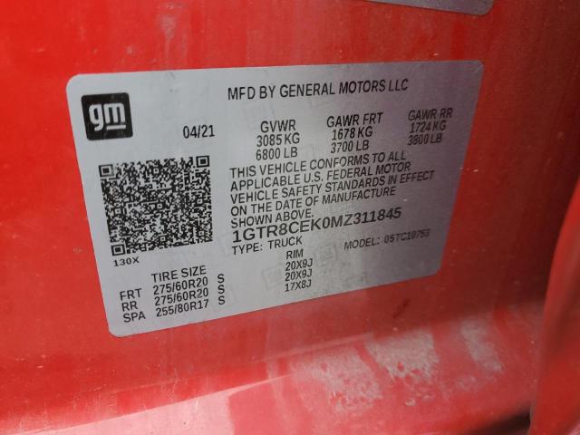 2021 GMC SIERRA C15 1GTR8CEK0MZ311845