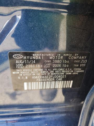 2015 HYUNDAI ELANTRA SE - KMHDH4AE2FU304021
