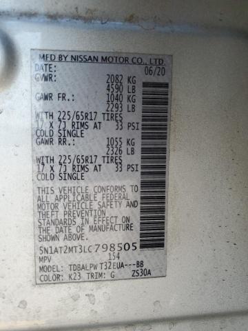 2020 NISSAN ROGUE S 5N1AT2MT3LC798505