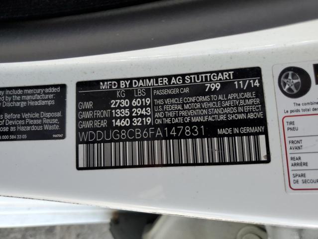 2015 MERCEDES-BENZ S 550 WDDUG8CB6FA147831