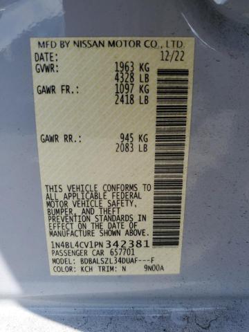 2023 NISSAN ALTIMA SR 1N4BL4CV1PN342381