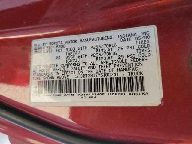 2000 TOYOTA TUNDRA ACC #3303930697
