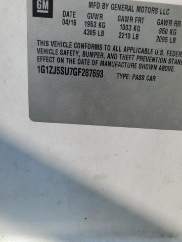 2016 CHEVROLET MALIBU HYBRID 1G1ZJ5SU7GF287693