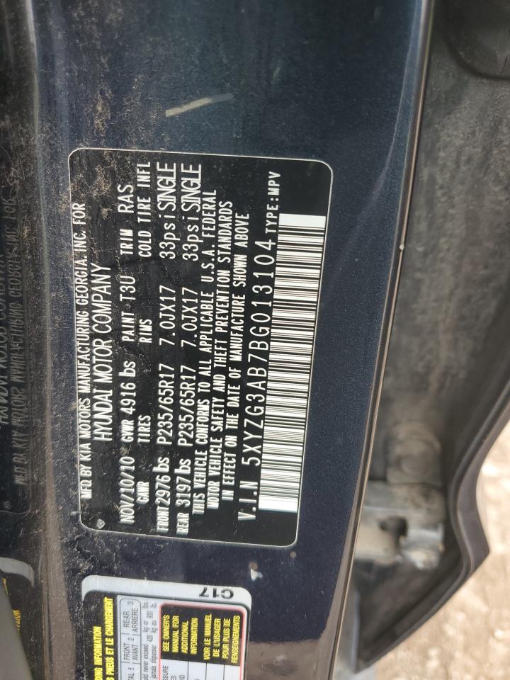 Lot #3231315132 2011 HYUN SANTA FE GLS