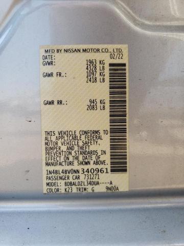 2022 NISSAN ALTIMA S 1N4BL4BV0NN340961