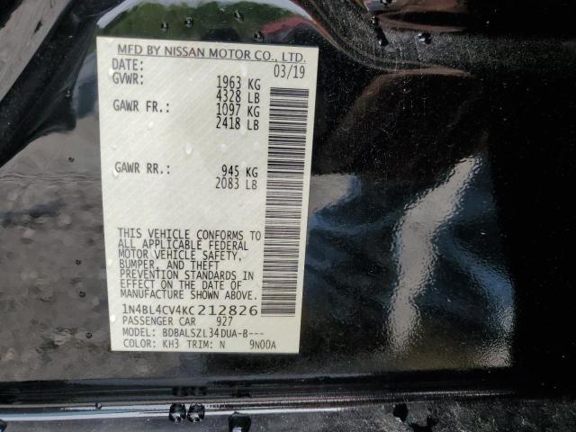 2019 NISSAN ALTIMA SR 1N4BL4CV4KC212826