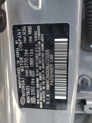 2022 HYUNDAI VENUE SEL KMHRC8A30NU155066