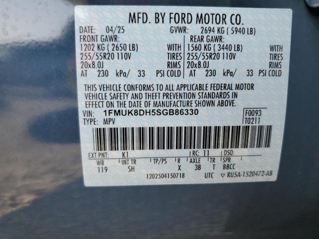 2025 FORD EXPLORER A 1FMUK8DH5SGB86330
